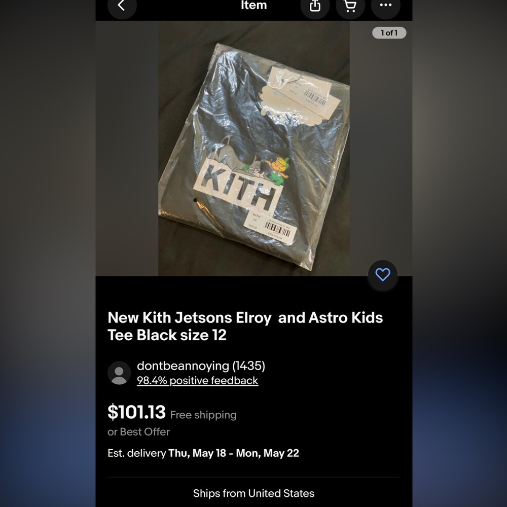 KITH X THE JETSONS child’s graphic tee - Picture 6 of 6